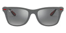 Ray-Ban® Scuderia Ferrari Collection RB4195M RB4195M F6056G 52 - Matte Gray with Gray Mirrored Silver lenses Sunglasses