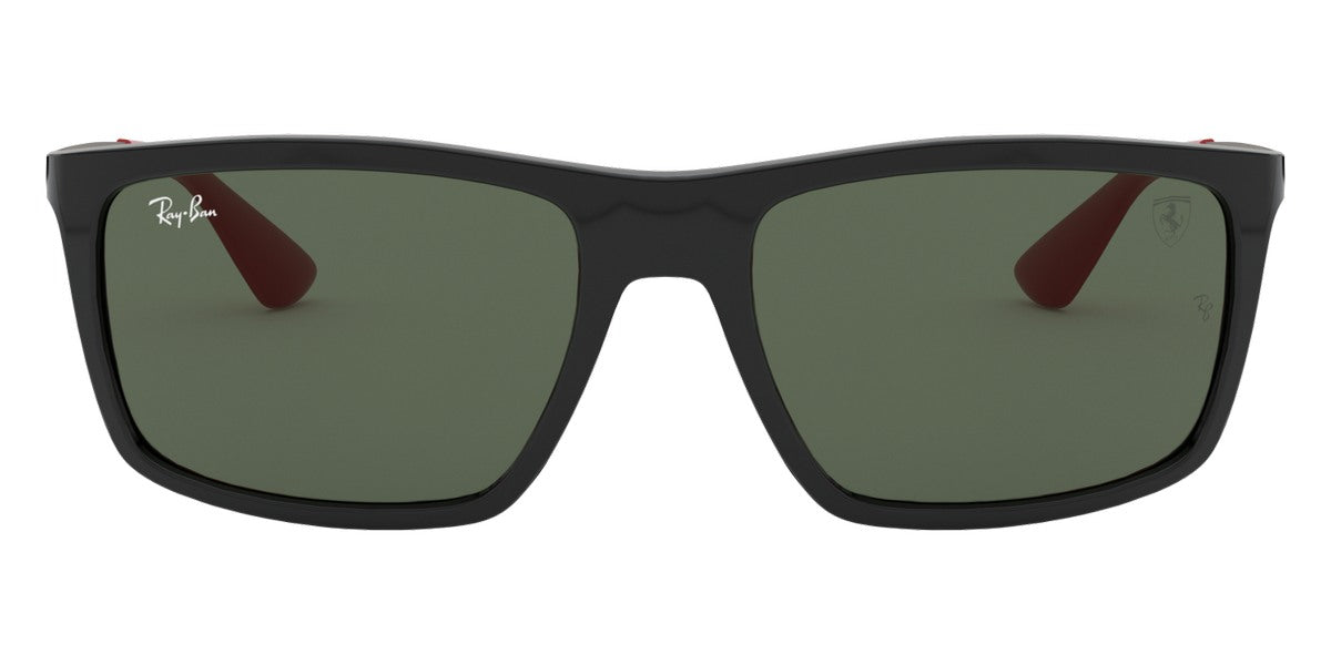 Ray-Ban® FERRARI 0RB4228M RB4228M F60171 58 - Black with Dark Green lenses Sunglasses