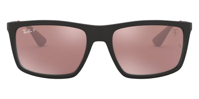 Ray-Ban® FERRARI 0RB4228M RB4228M F602H2 58 - Matte Black with Purple Mirrored Silver lenses Sunglasses