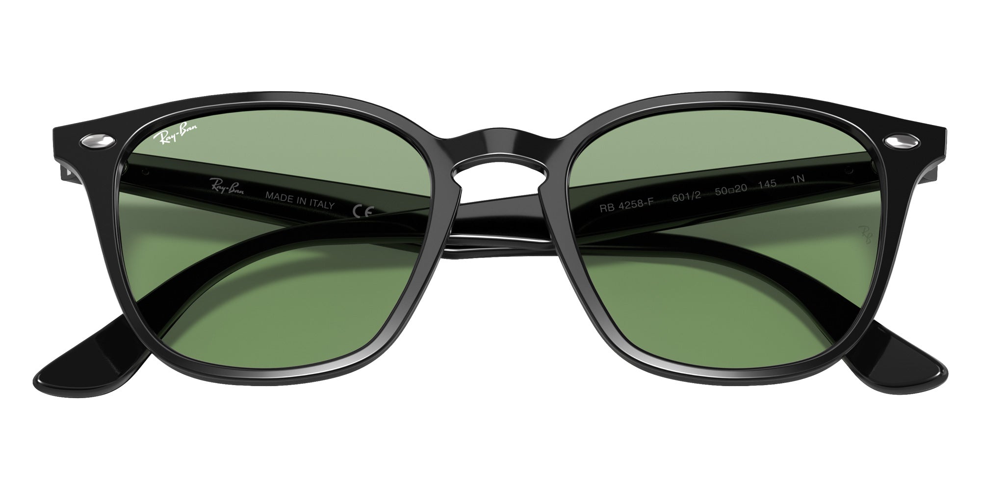 Ray-Ban® RB4258F RB4258F 601/2 52 Sunglasses - Shiny Black
