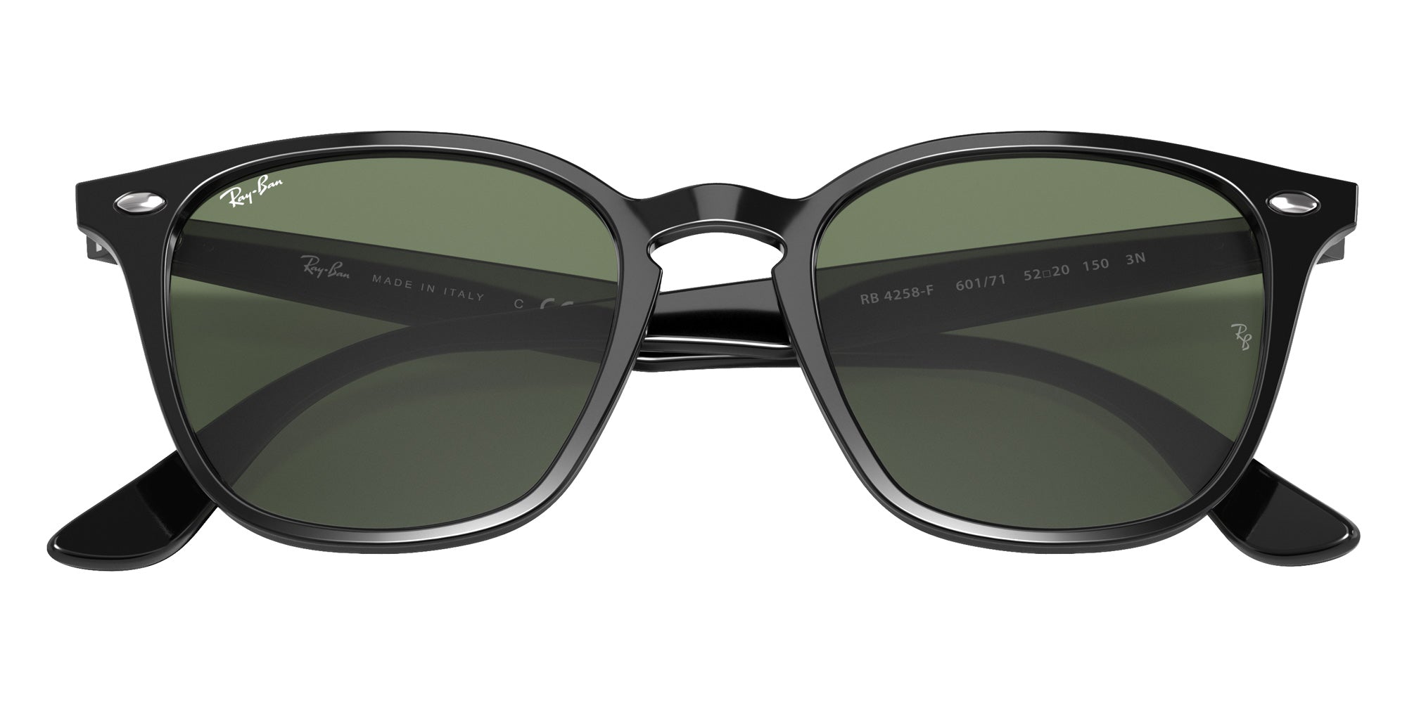 Ray-Ban® RB4258F RB4258F 601/71 52 Sunglasses - Black