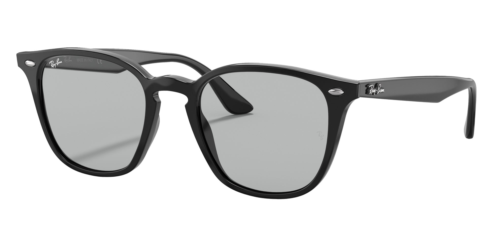 Ray-Ban® RB4258F RB4258F 601/87 52 Sunglasses - Shiny Black