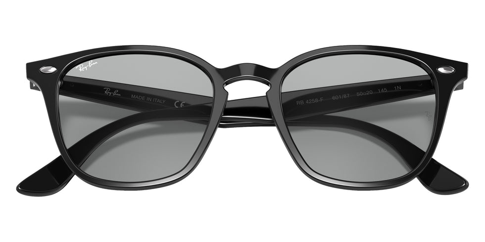 Ray-Ban® RB4258F RB4258F 601/87 52 Sunglasses - Shiny Black
