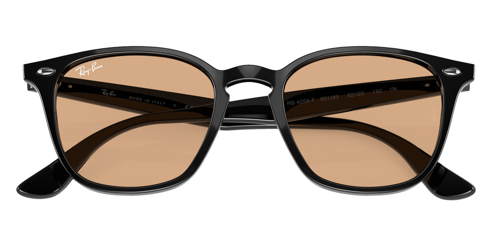 Ray-Ban® RB4258F RB4258F 601/93 52 Sunglasses - Black