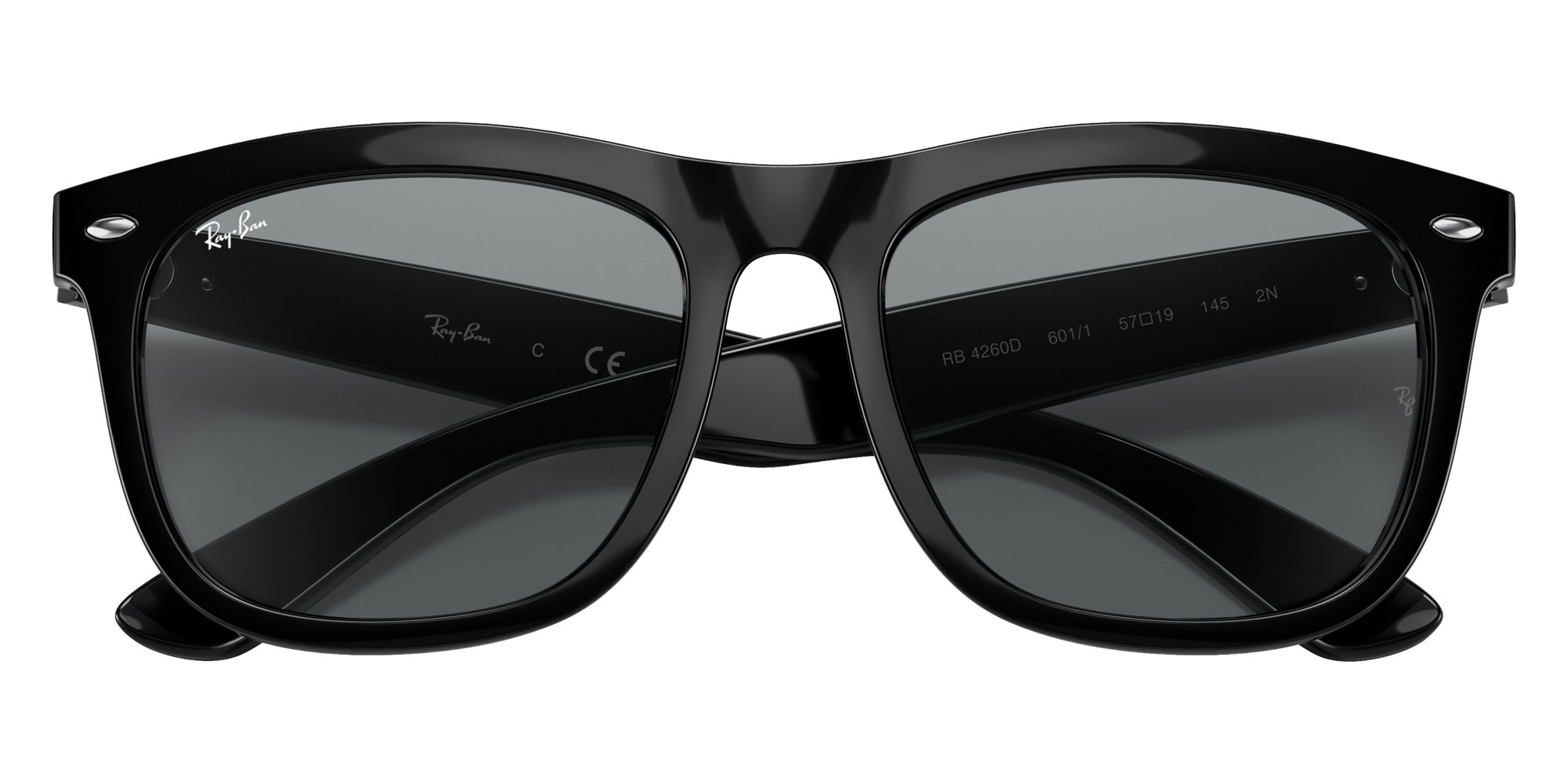 Ray-Ban® RB4260D RB4260D 601/1 57 Sunglasses - Black