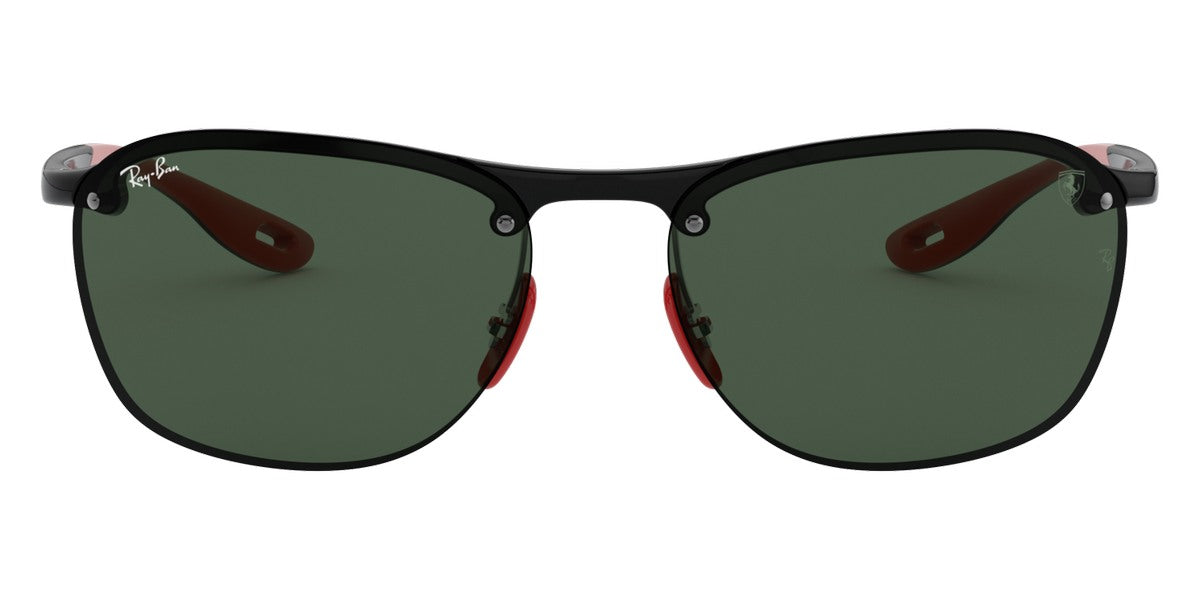 Ray-Ban® Ferrari RB4302M RB4302M F60171 62 - Black with Dark Green lenses Sunglasses
