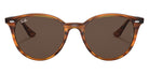 Ray-Ban® RB4305 RB4305 820/73 53 Sunglasses - Striped Red Havana