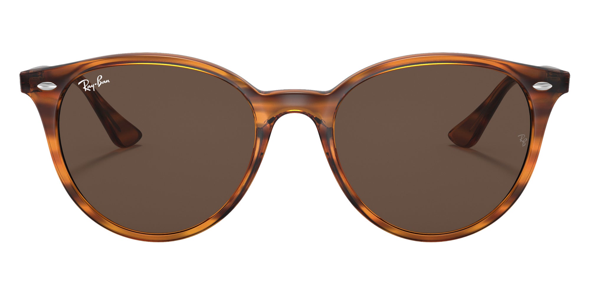 Ray-Ban® RB4305 RB4305 820/73 53 Sunglasses - Striped Red Havana