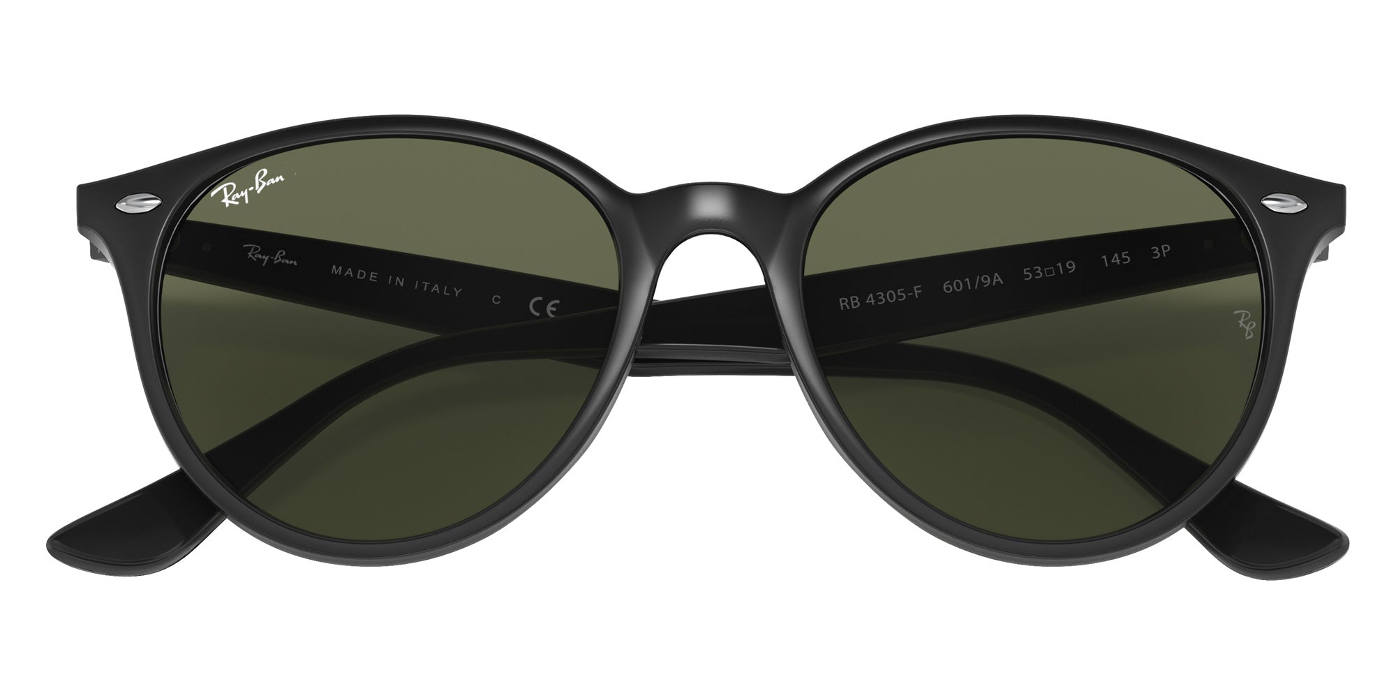 Ray-Ban® RB4305F RB4305F 601/9A 53 Sunglasses - Black