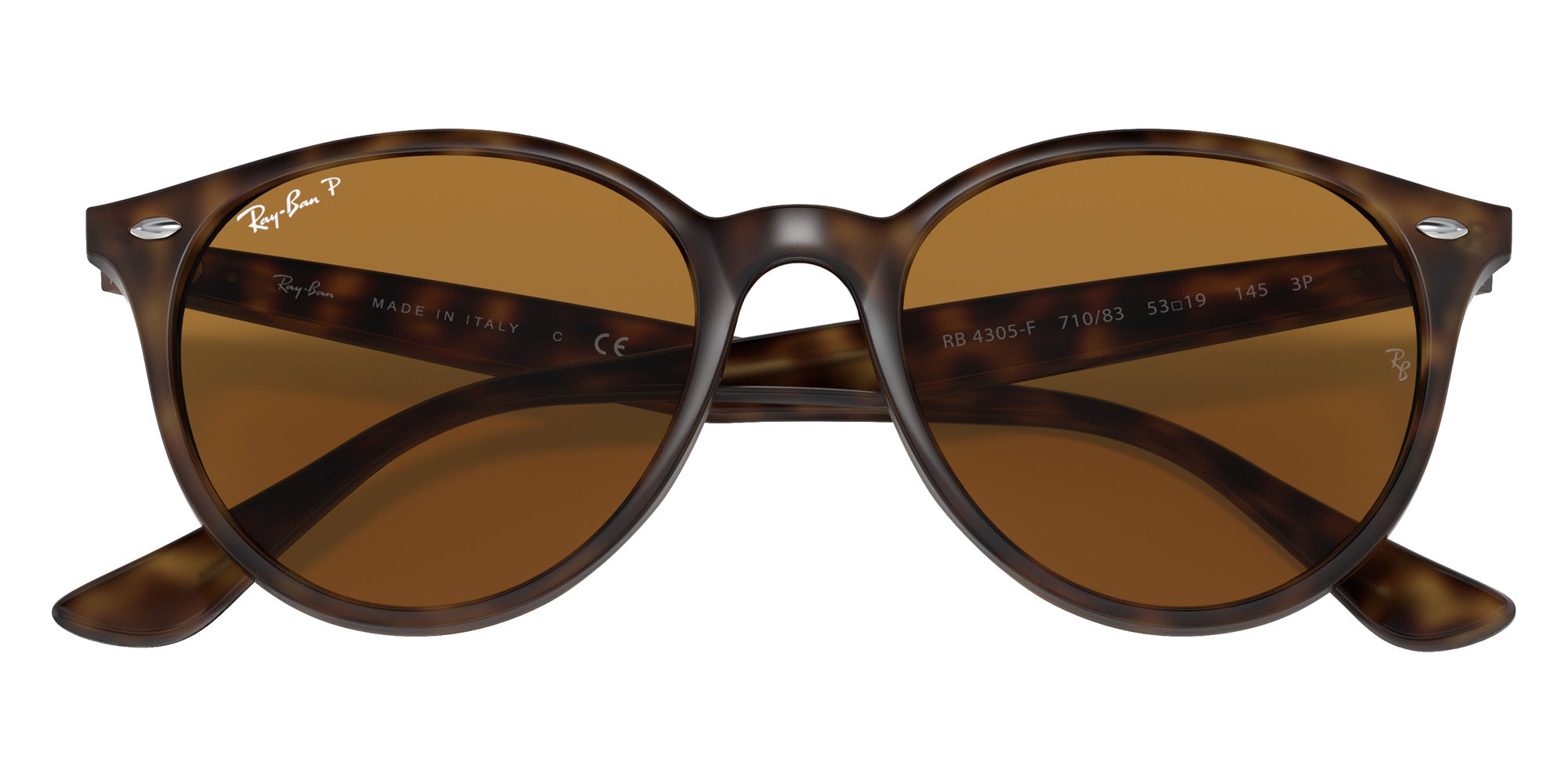 Ray-Ban® RB4305F RB4305F 710/83 53 Sunglasses - Tortoise