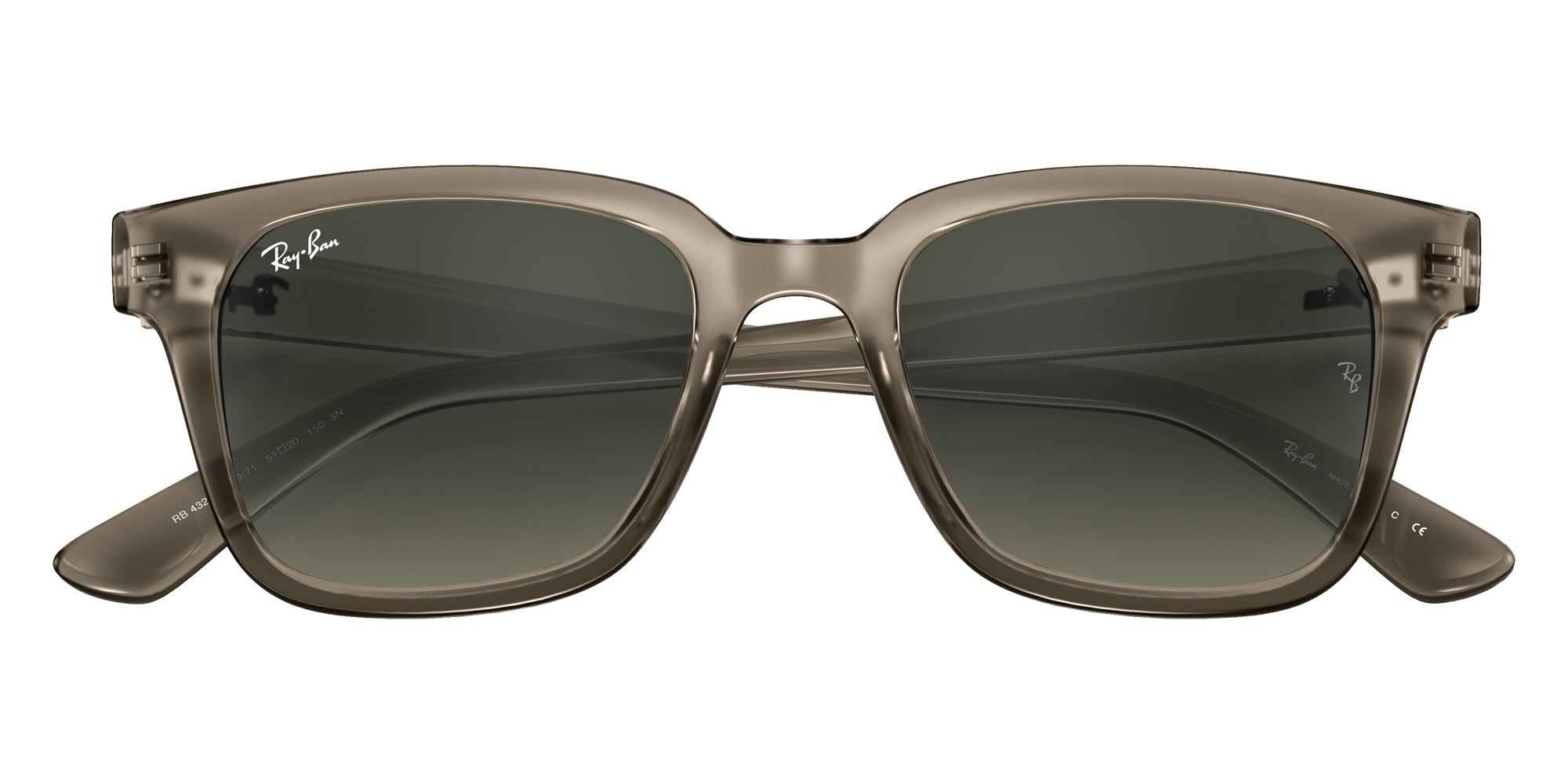 Ray-Ban® RB4323 RB4323 644971 51 Sunglasses - Transparent Gray