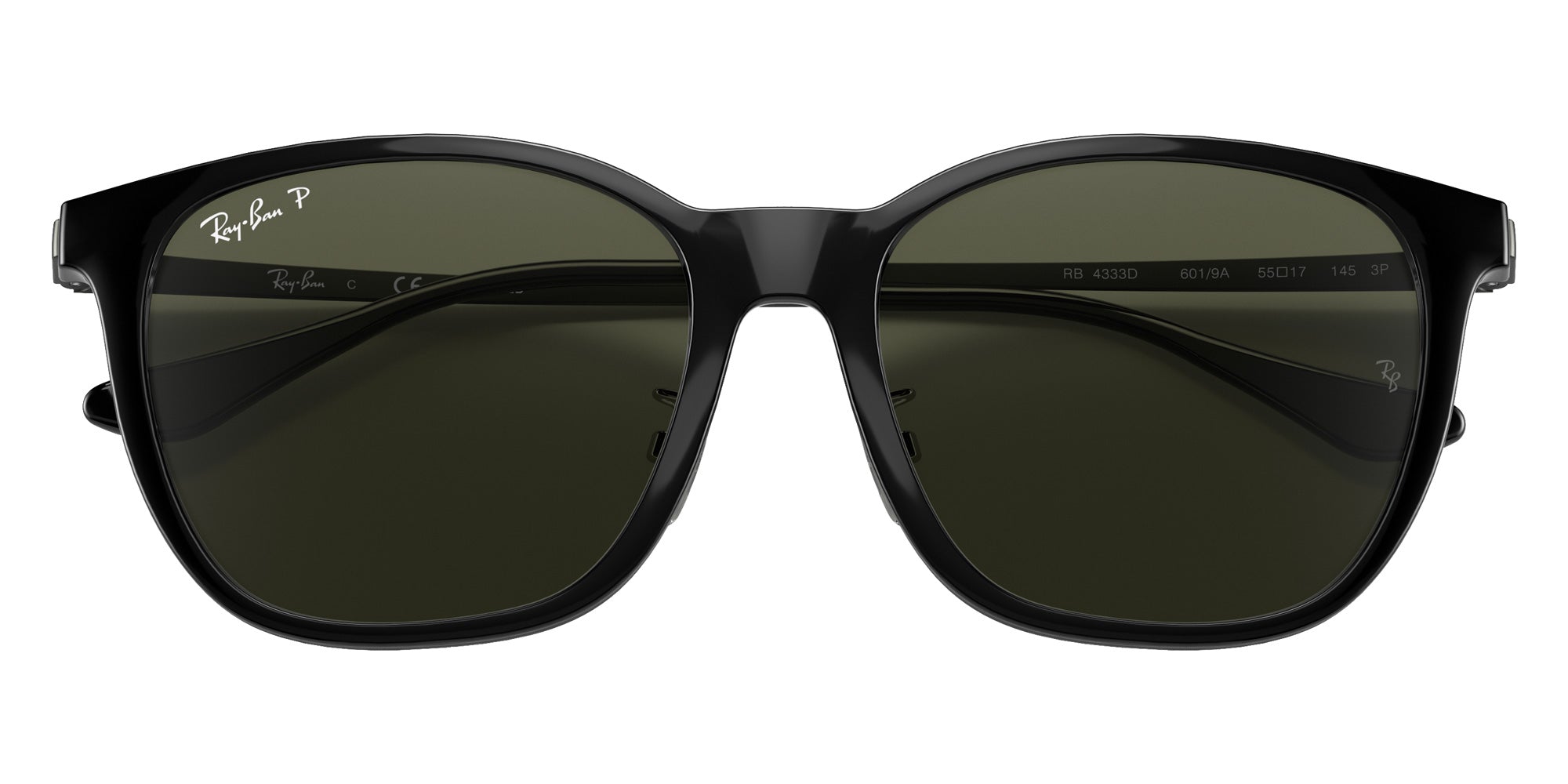 Ray-Ban® RB4333D RB4333D 601/9A 55 Sunglasses - Black