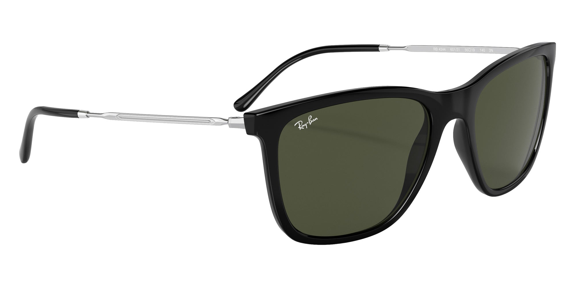 Ray-Ban® RB4344 RB4344 601/31 56 Sunglasses - Black
