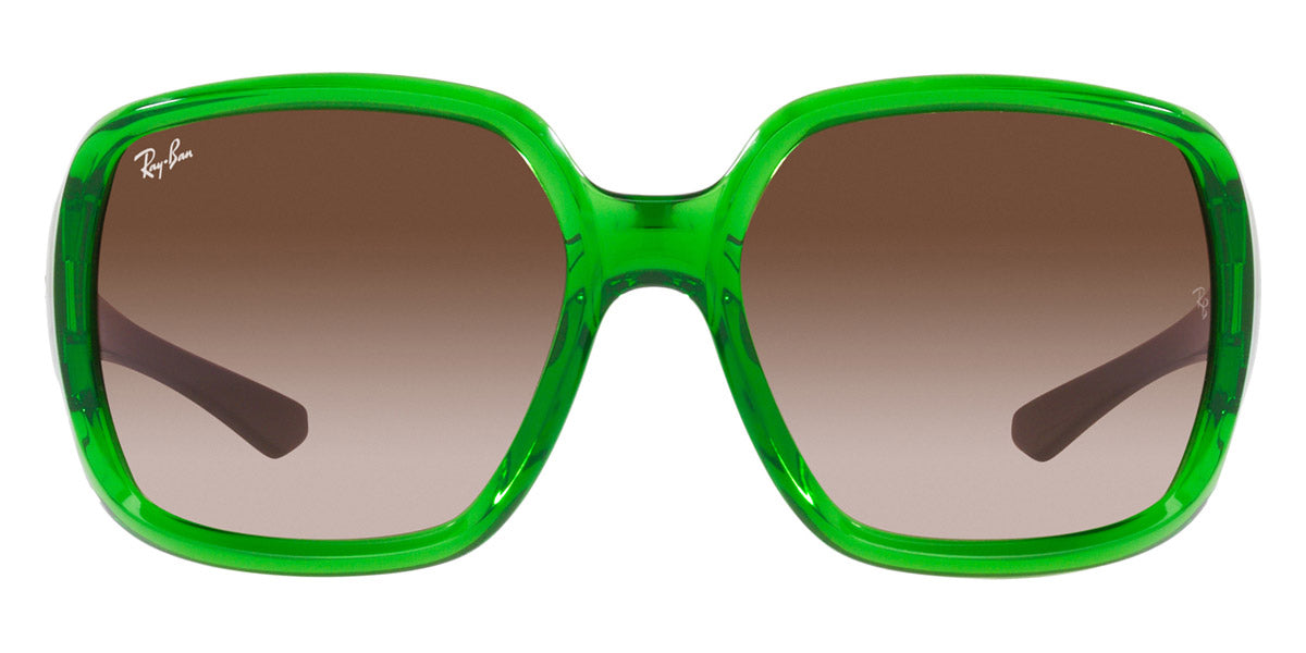 Ray-Ban® POWDERHORN 0RB4347 RB4347 666113 60 - Transparent Green with Gradient Brown lenses Sunglasses