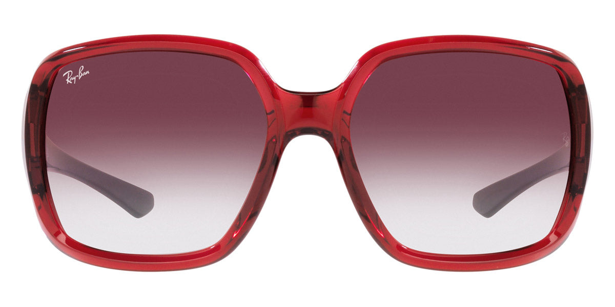Ray-Ban® POWDERHORN 0RB4347 RB4347 66628H 60 - Transparent Red with Clear Gradient Dark Violet lenses Sunglasses