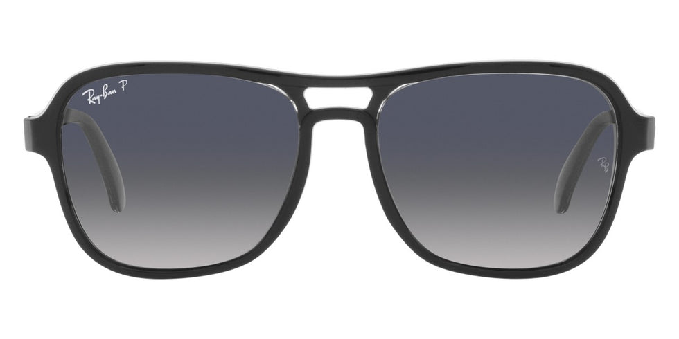 Ray-Ban® State Side RB4356 RB4356 654578 58 - Black Transparent Black with Polarized Blue Gradient lenses Sunglasses