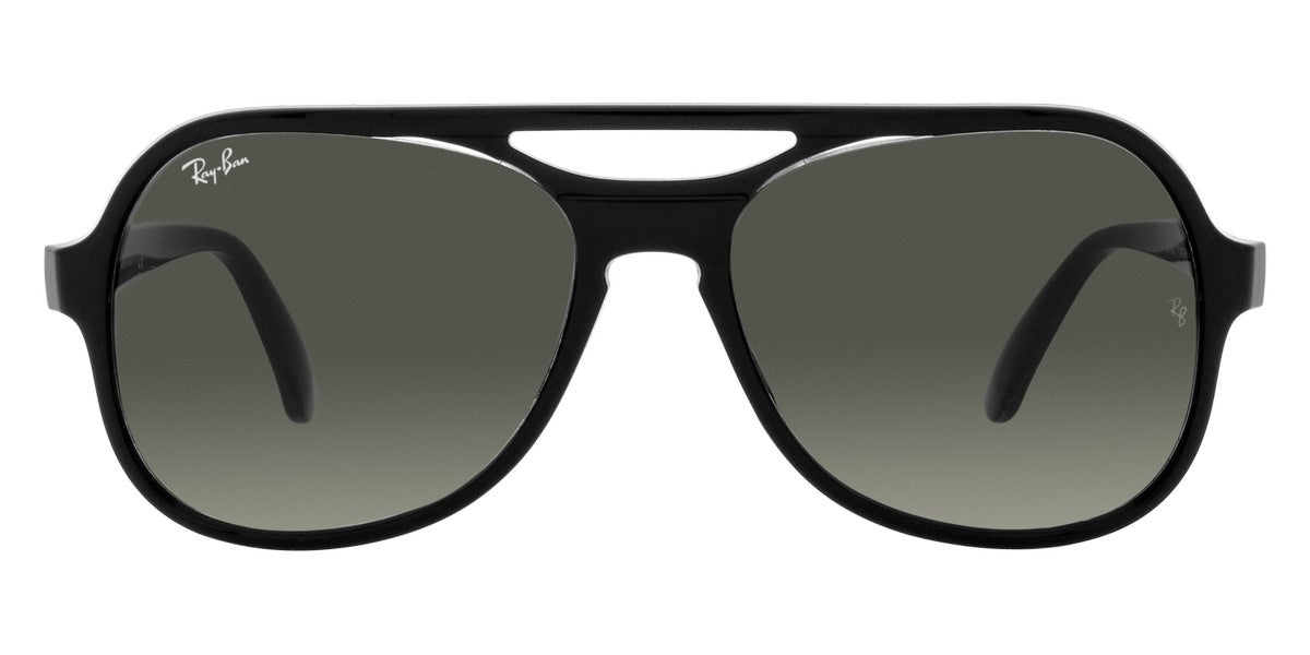 Ray-Ban® POWDERHORN 0RB4357 RB4357 654571 58 - Black Transparent Black with Gray Gradient lenses Sunglasses