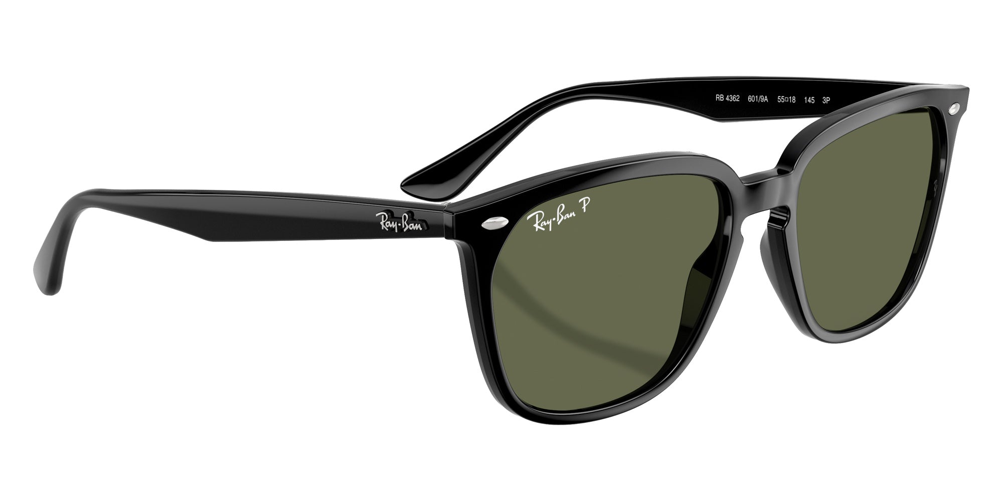 Ray-Ban® RB4362 RB4362 601/9A 55 Sunglasses - Black