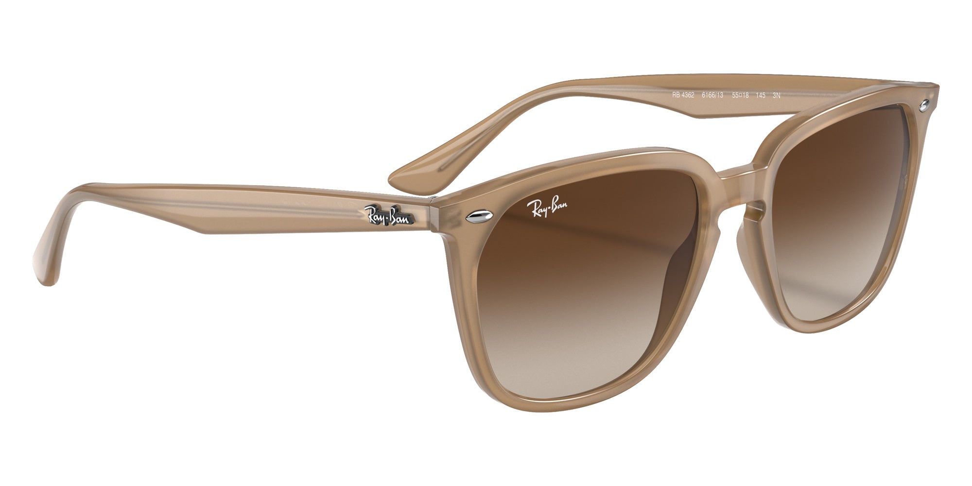 Ray-Ban® RB4362 RB4362 616613 55 Sunglasses - Light Brown