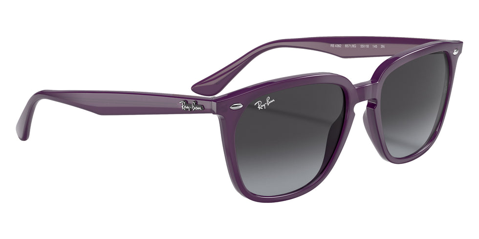 Ray-Ban® RB4362 RB4362 65718G 55 Sunglasses - Violet