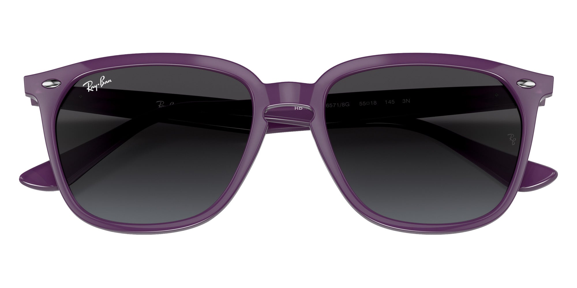 Ray-Ban® RB4362 RB4362 65718G 55 Sunglasses - Violet
