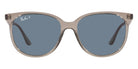 Ray-Ban® RB4378 RB4378 65722V 54 - Transparent Gray with Dark Blue Polarized lenses Sunglasses