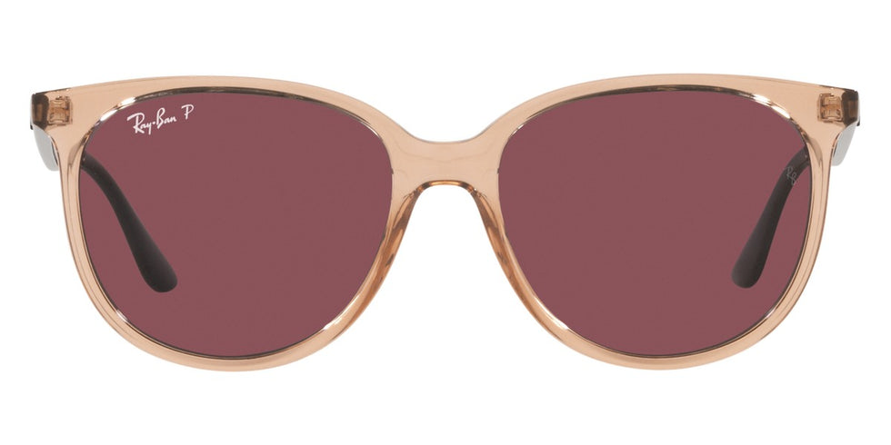 Ray-Ban® RB4378 RB4378 66025Q 54 - Transparent Brown with Purple Polarized lenses Sunglasses
