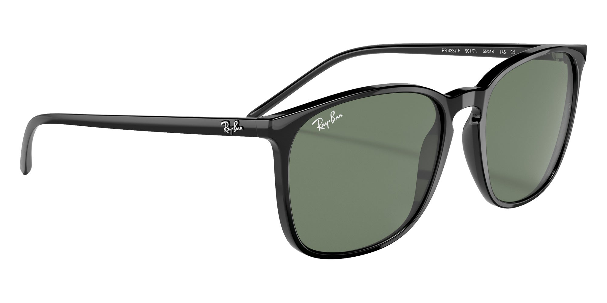 Ray-Ban® RB4387F RB4387F 901/71 55 Sunglasses - Black