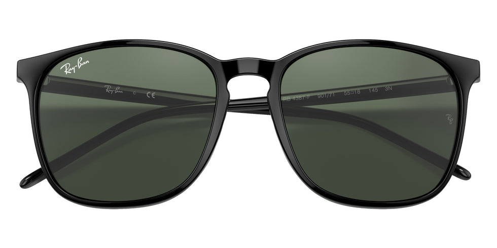 Ray-Ban® RB4387F RB4387F 901/71 55 Sunglasses - Black