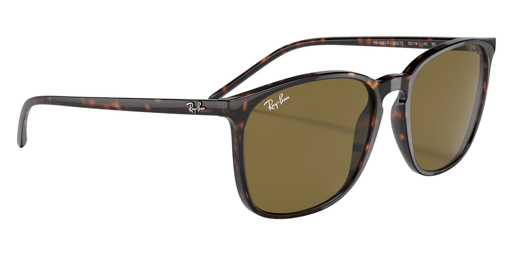 Ray-Ban® RB4387F RB4387F 902/73 55 Sunglasses - Tortoise