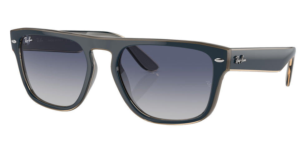 Ray-Ban® RB4407 RB4407 67304L 57 Sunglasses - Blue/Gray/Transparent Light Brown