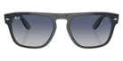 Ray-Ban® RB4407 RB4407 67304L 57 Sunglasses - Blue/Gray/Transparent Light Brown