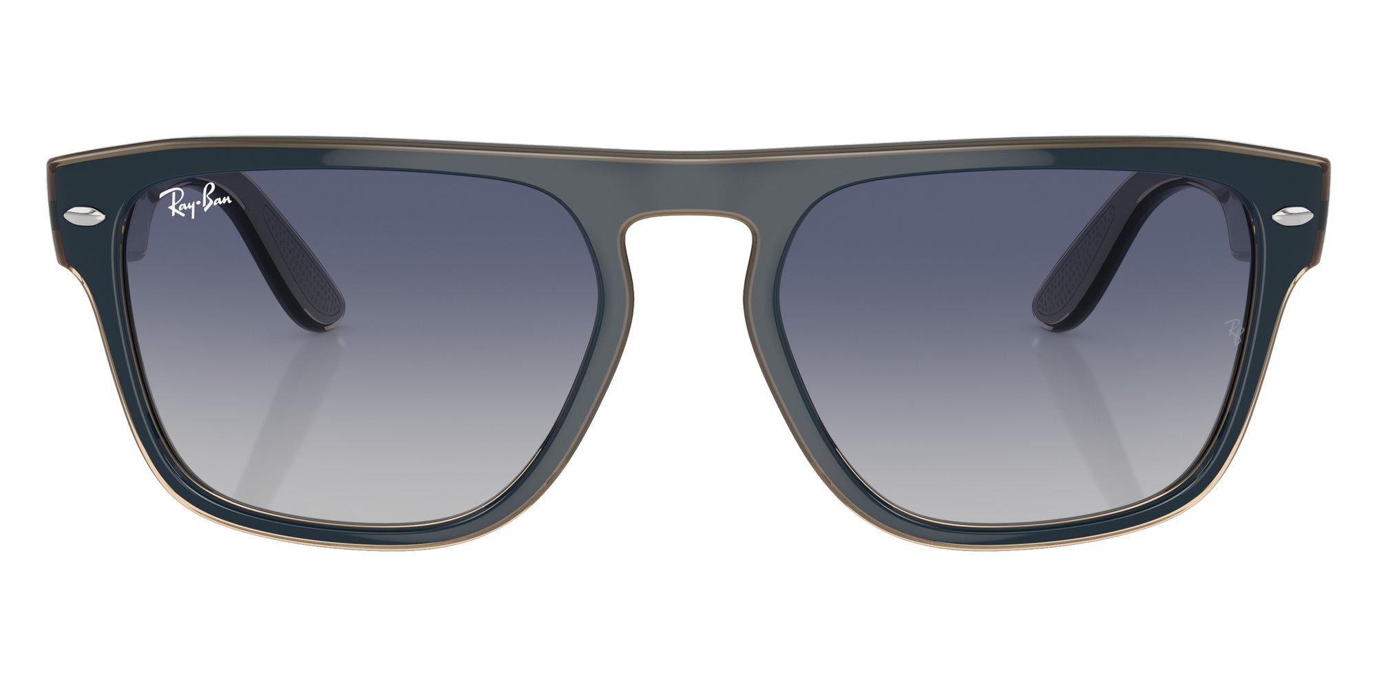 Ray-Ban® RB4407 RB4407 67304L 57 Sunglasses - Blue/Gray/Transparent Light Brown