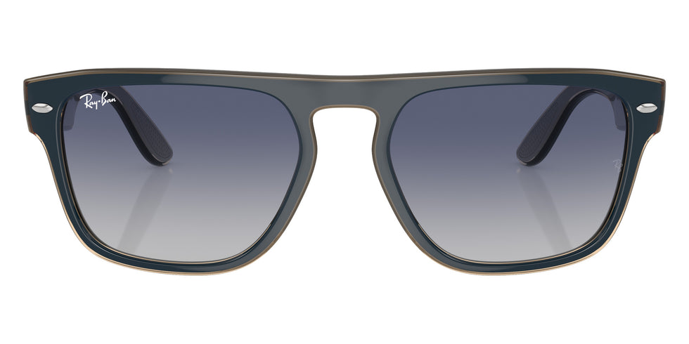 Ray-Ban® RB4407 RB4407 67304L 57 Sunglasses - Blue/Gray/Transparent Light Brown
