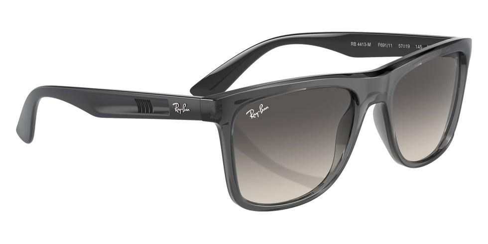 Ray-Ban® RB4413M RB4413M F69111 57 Sunglasses - Transparent Gray