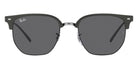 Ray-Ban® New Clubmaster RB4416F RB4416F 6653B1 55 - Gray on Black with Dark Gray lenses Sunglasses