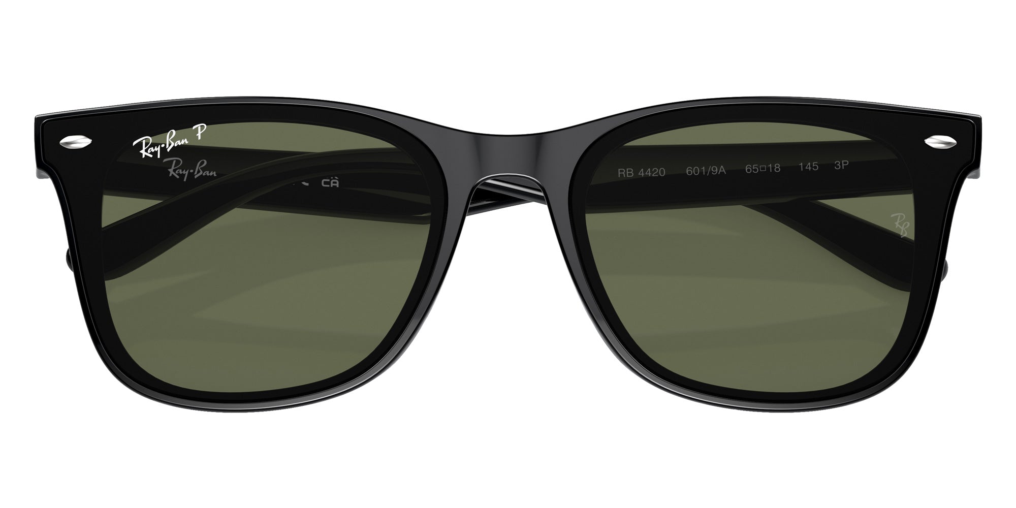 Ray-Ban® RB4420 RB4420 601/9A 65 Sunglasses - Black