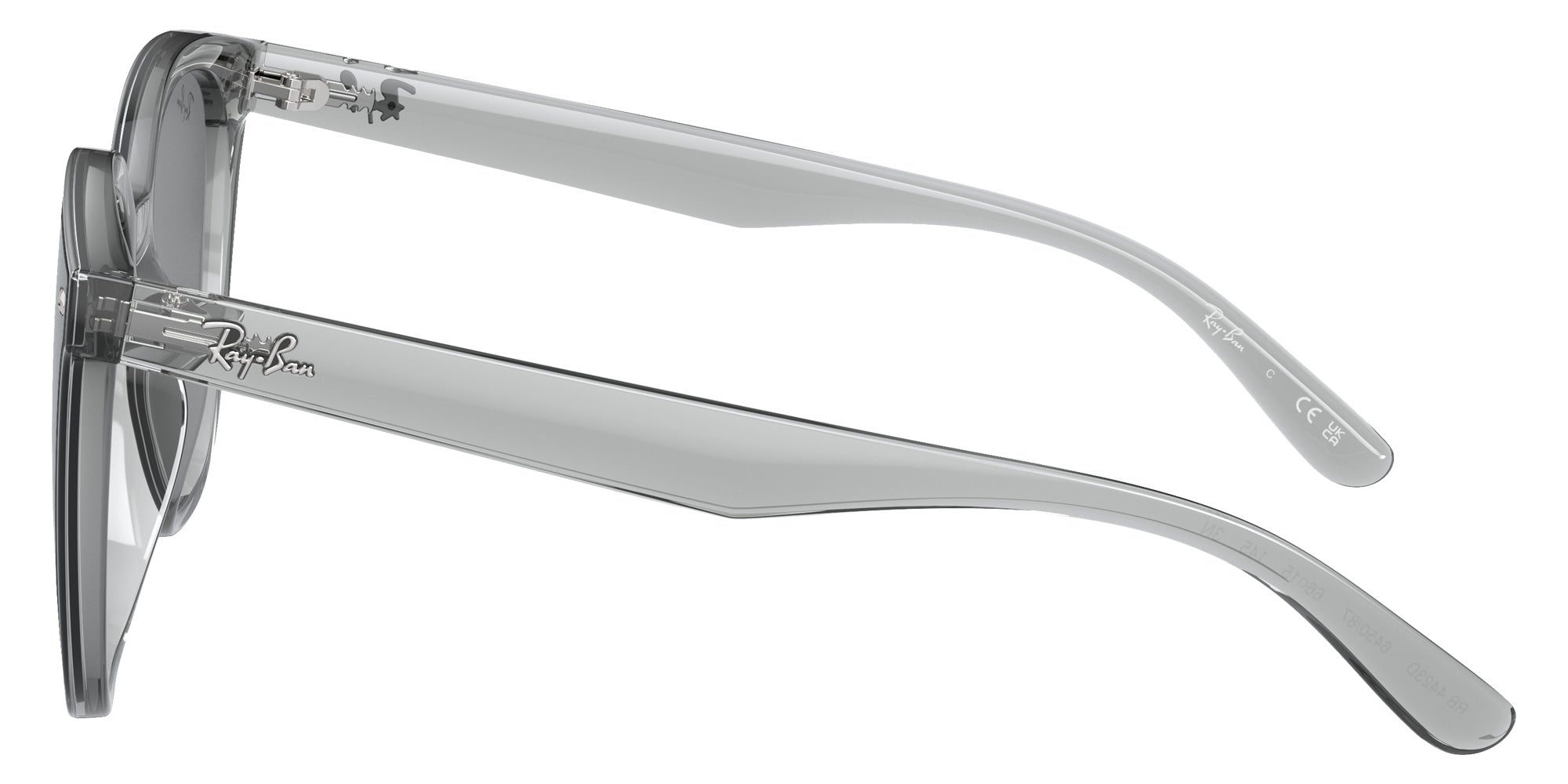 Ray-Ban® RB4423D RB4423D 645087 66 Sunglasses - Transparent Gray