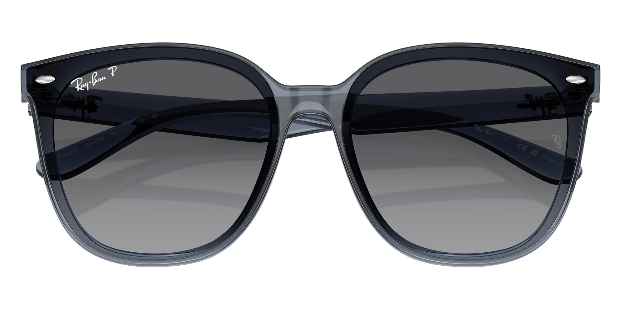 Ray-Ban® RB4423D RB4423D 6592T3 66 Sunglasses - Dark Transparent Blue
