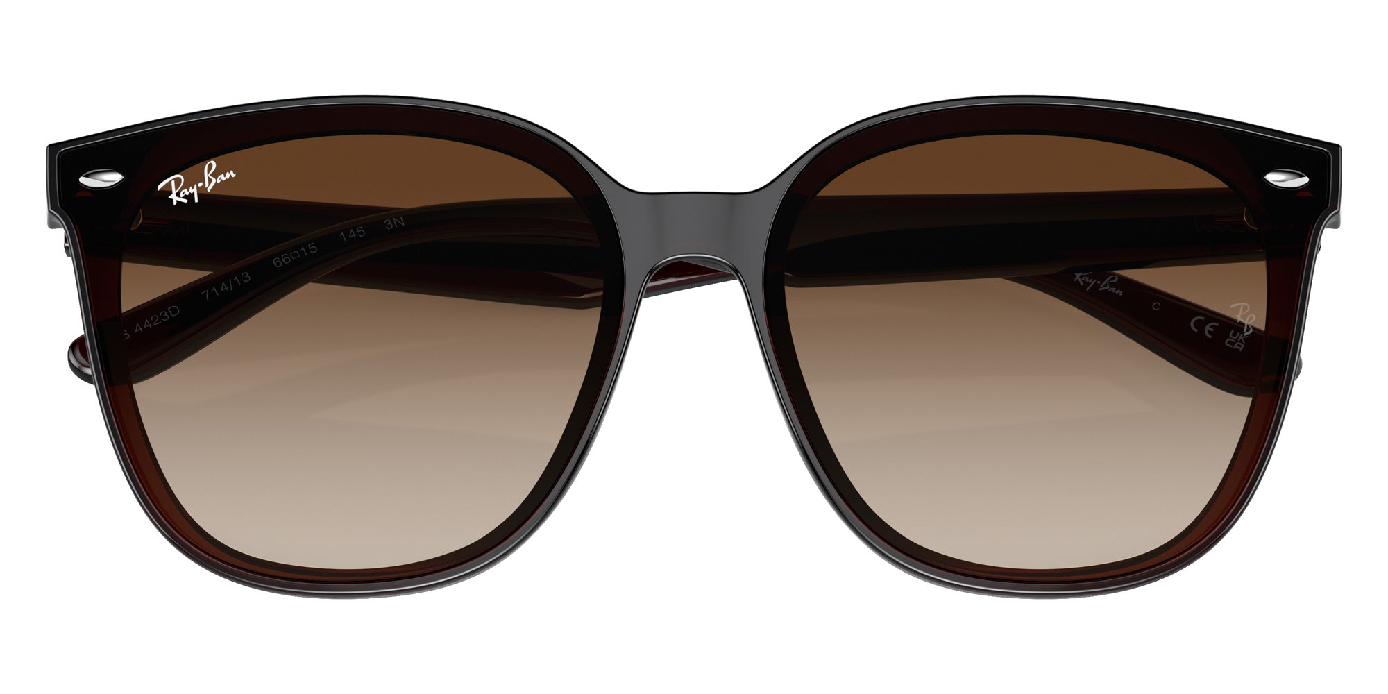 Ray-Ban® RB4423D RB4423D 714/13 66 Sunglasses - Transparent Brown
