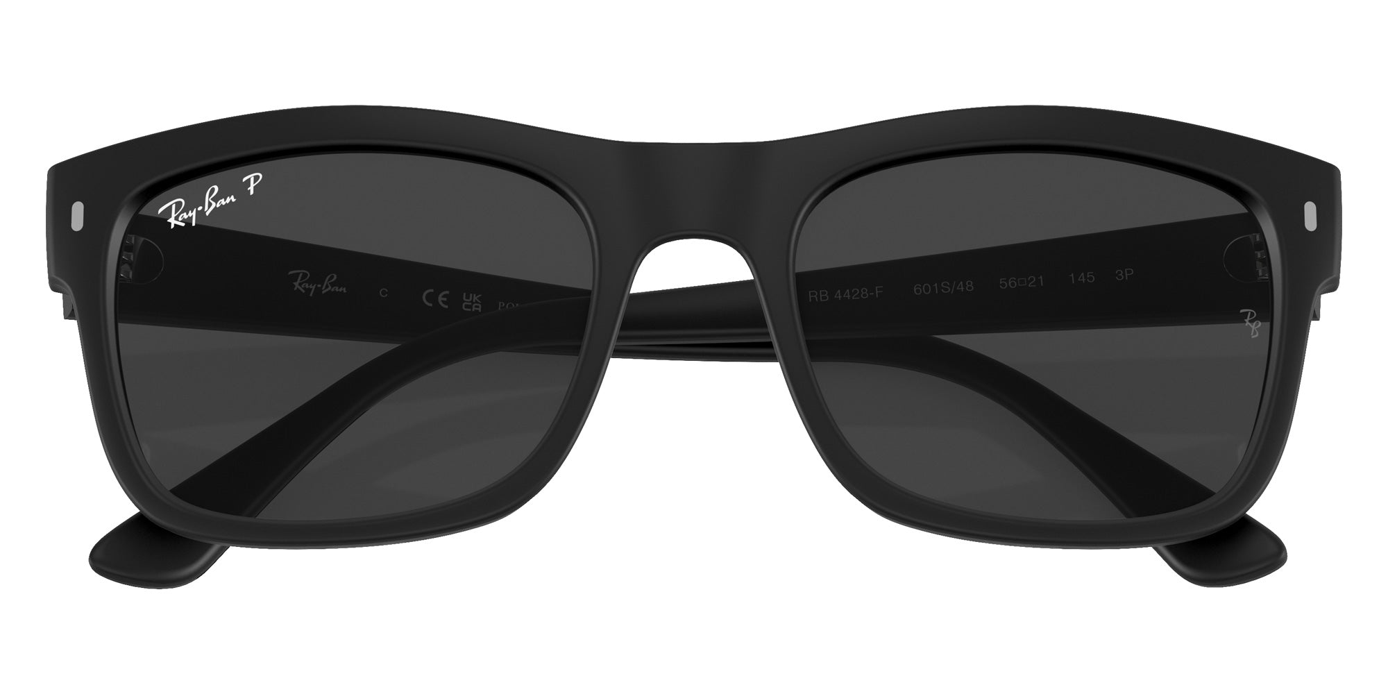 Ray-Ban® RB4428F RB4428F 601S48 56 Sunglasses - Black
