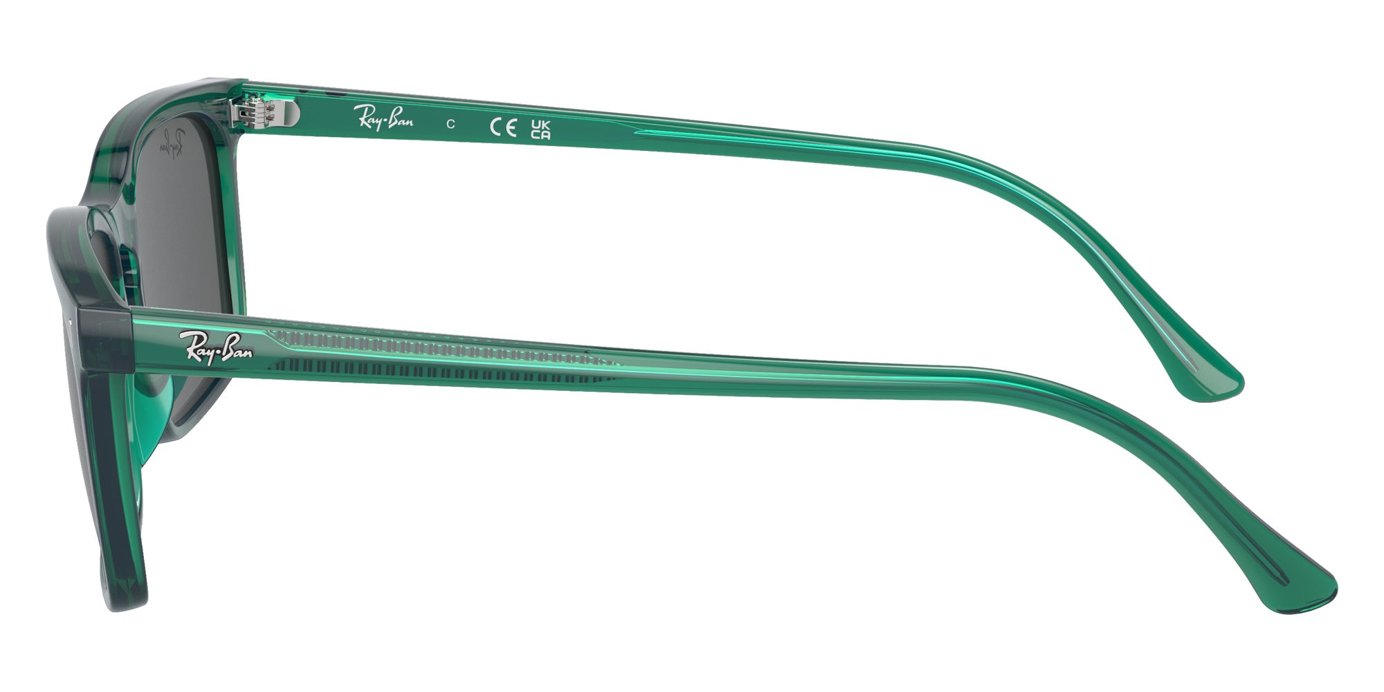 Ray-Ban® RB4435 RB4435 6615B1 59 Sunglasses - Transparent Green