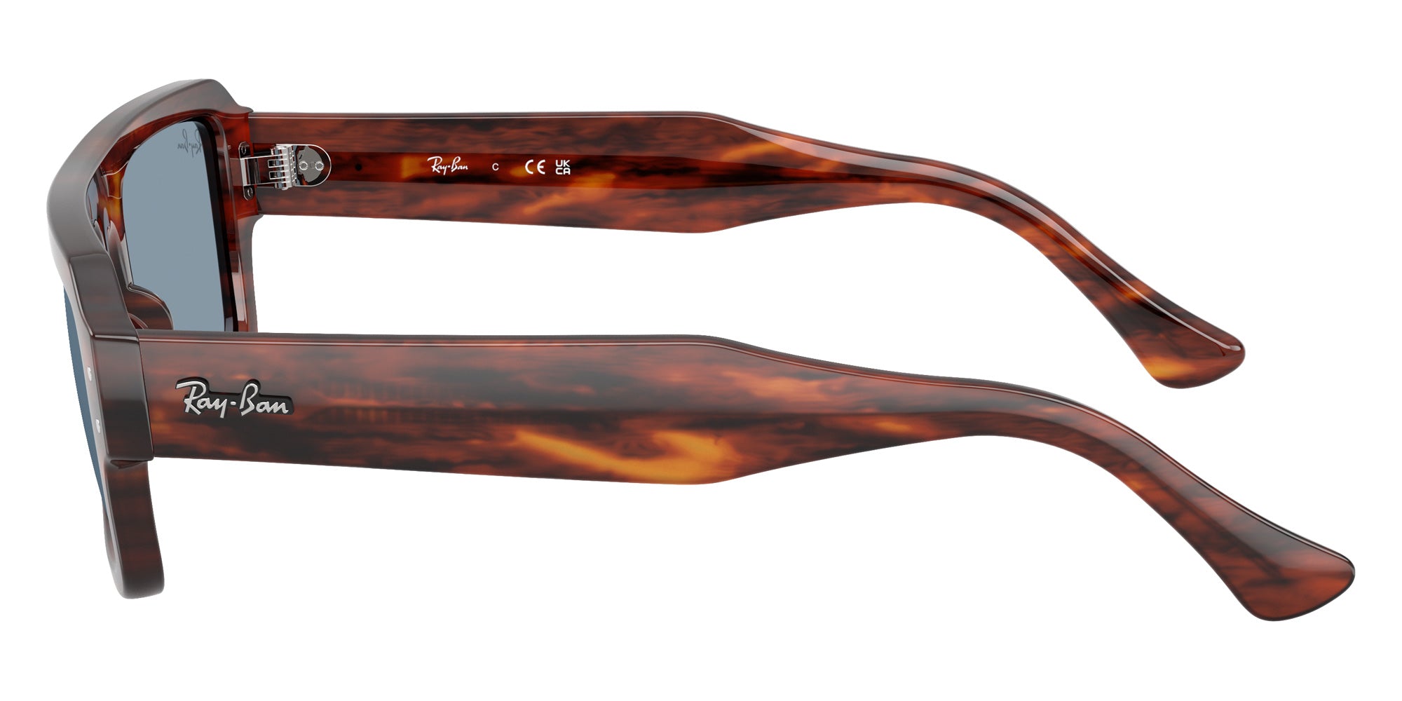 Ray-Ban® RB4454F RB4454F 139856 53 Sunglasses - Striped Havana
