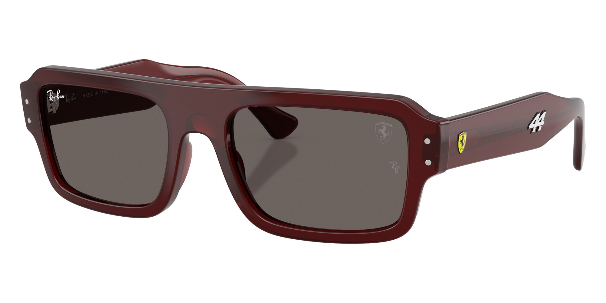 Ray-Ban® RB4454M RB4454M F710B1 56 Sunglasses - Red Transparent