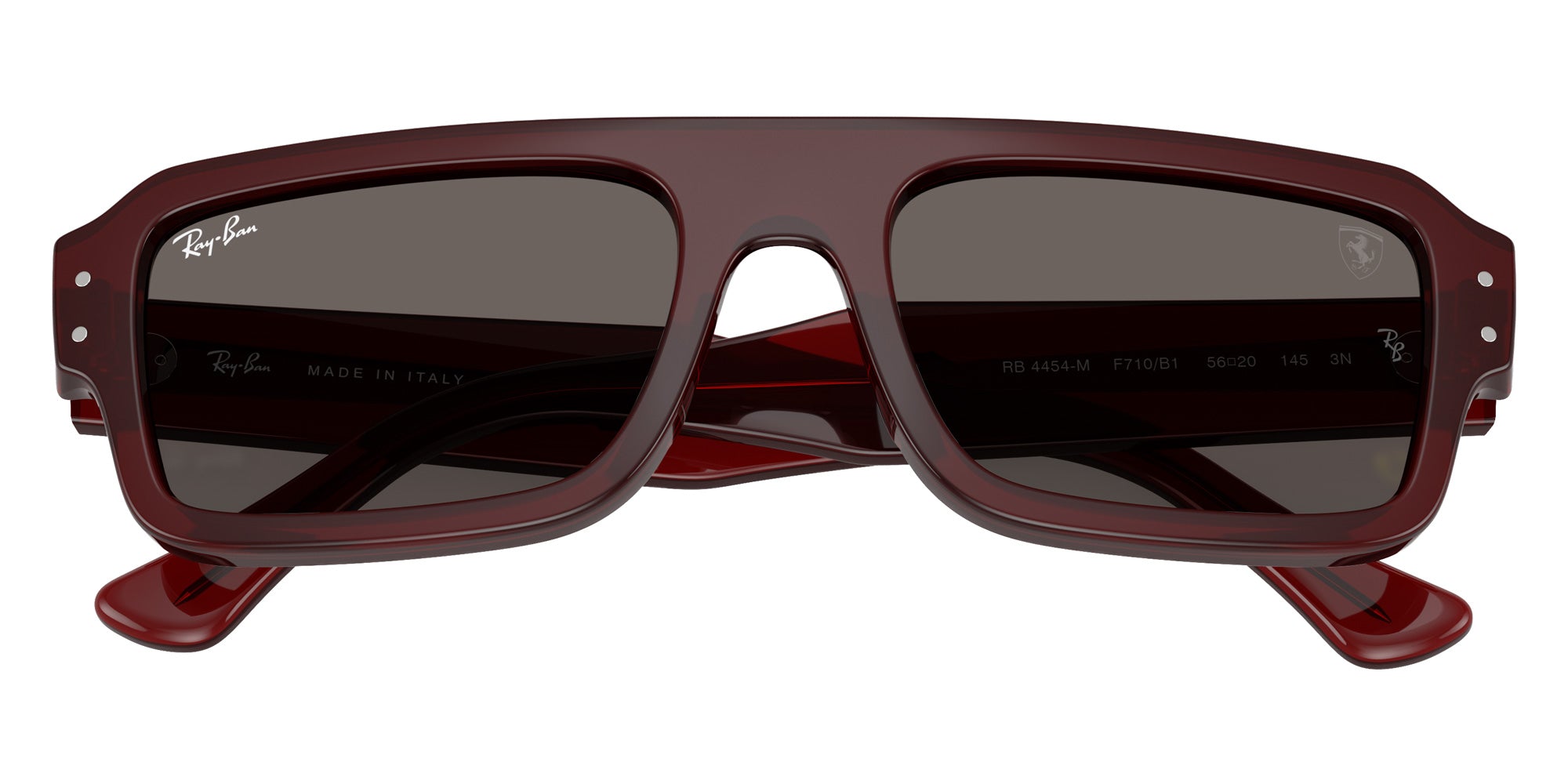 Ray-Ban® RB4454M RB4454M F710B1 56 Sunglasses - Red Transparent