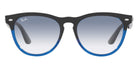 Ray-Ban® Iris RB4471 RB4471 663219 54 - Black on Transparent Blue with Clear Gradient Light Blue lenses Sunglasses