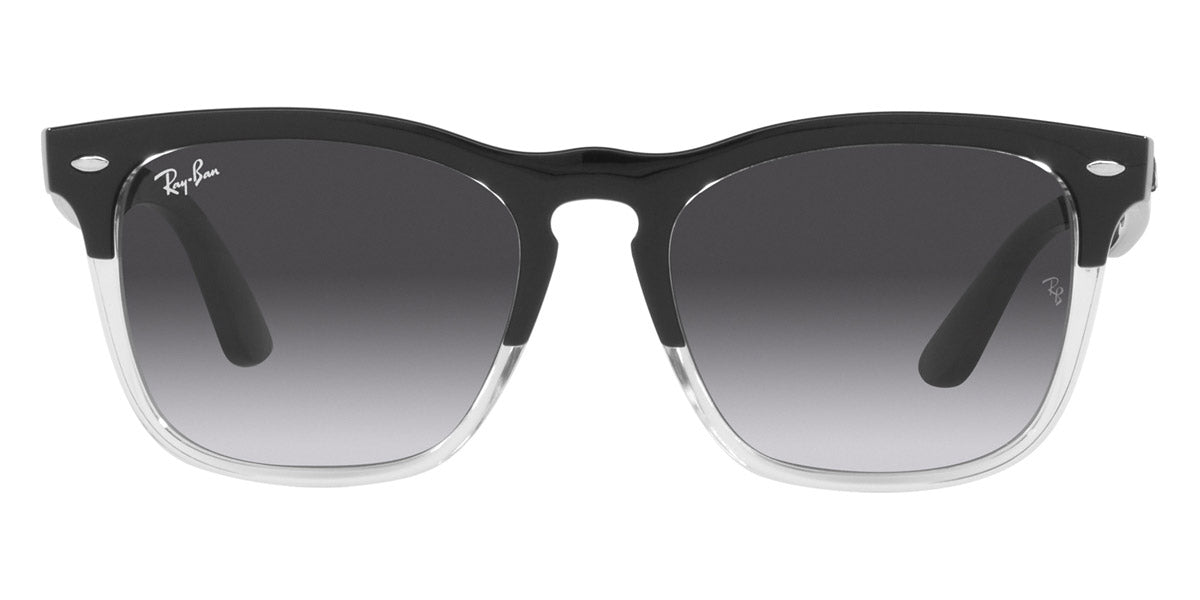 Ray-Ban® STEVE 0RB4487 RB4487 66308G 54 - Black on Transparent with Gray Gradient Blue lenses Sunglasses