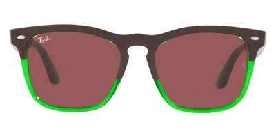 Ray-Ban® STEVE 0RB4487 RB4487 663469 54 - Dark Brown on Transparent Green with Dark Violet lenses Sunglasses