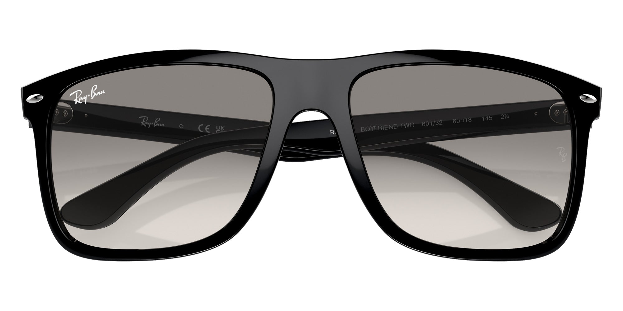 Ray-Ban® RB4547 RB4547 601/32 60 Sunglasses - Black
