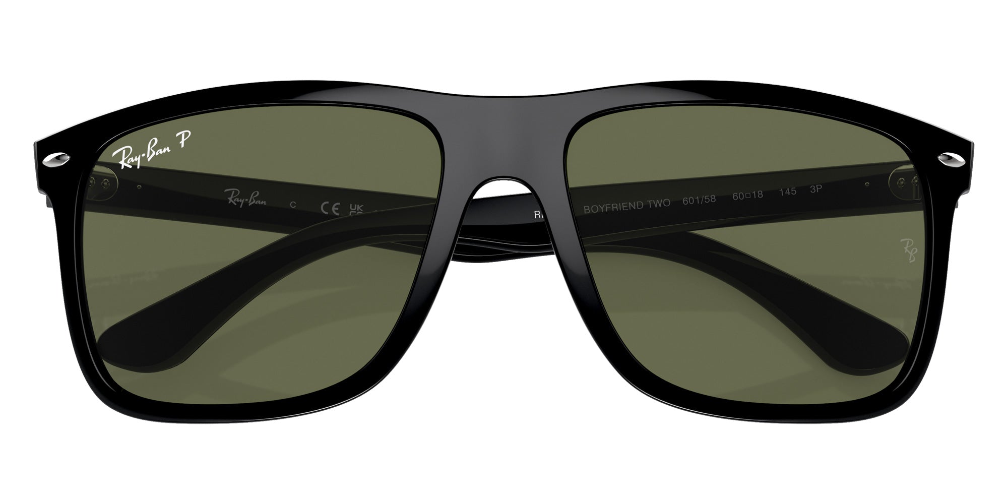 Ray-Ban® RB4547 RB4547 601/58 60 Sunglasses - Black